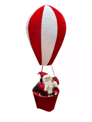 Дед мороз на воздушном шаре 115 см, красный